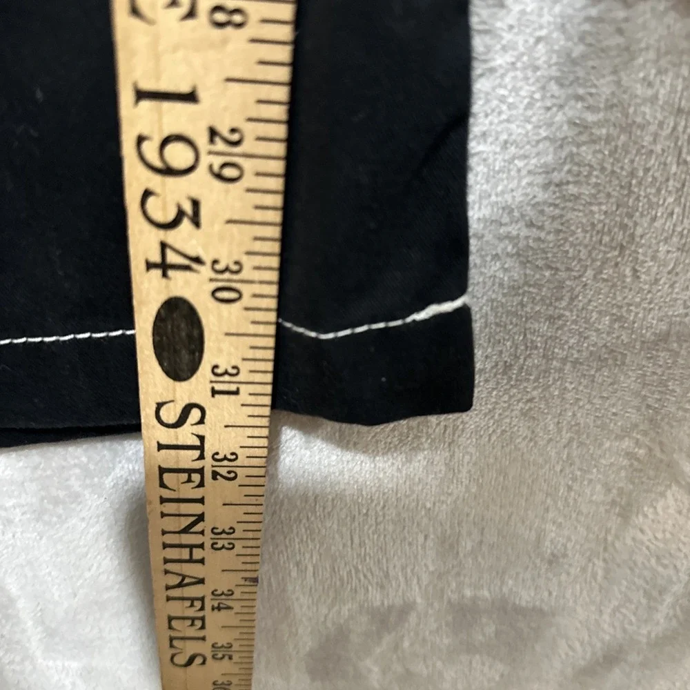 TRUE‎ RELIGION Cargo Pant Sz 34 Horseshoe Outline Graphic Letter Jet Black White